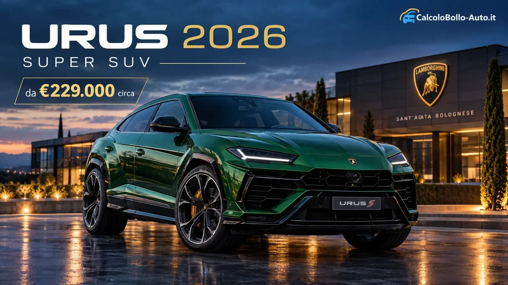 Lamborghini Urus 2026, Super SUV, prezzo e design