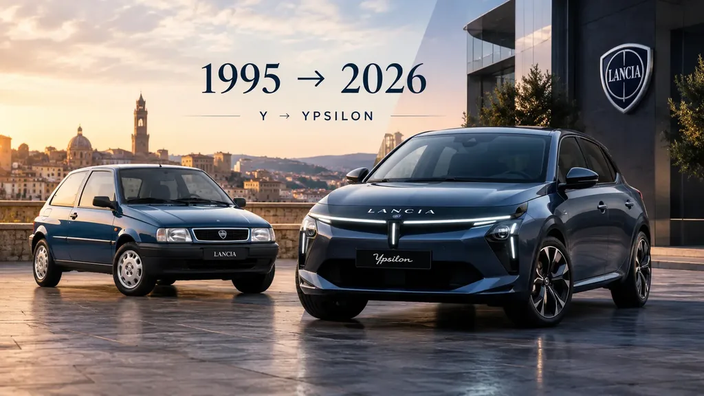 Lancia Y storica del 1995 e nuova Lancia Ypsilon 2026 a confronto