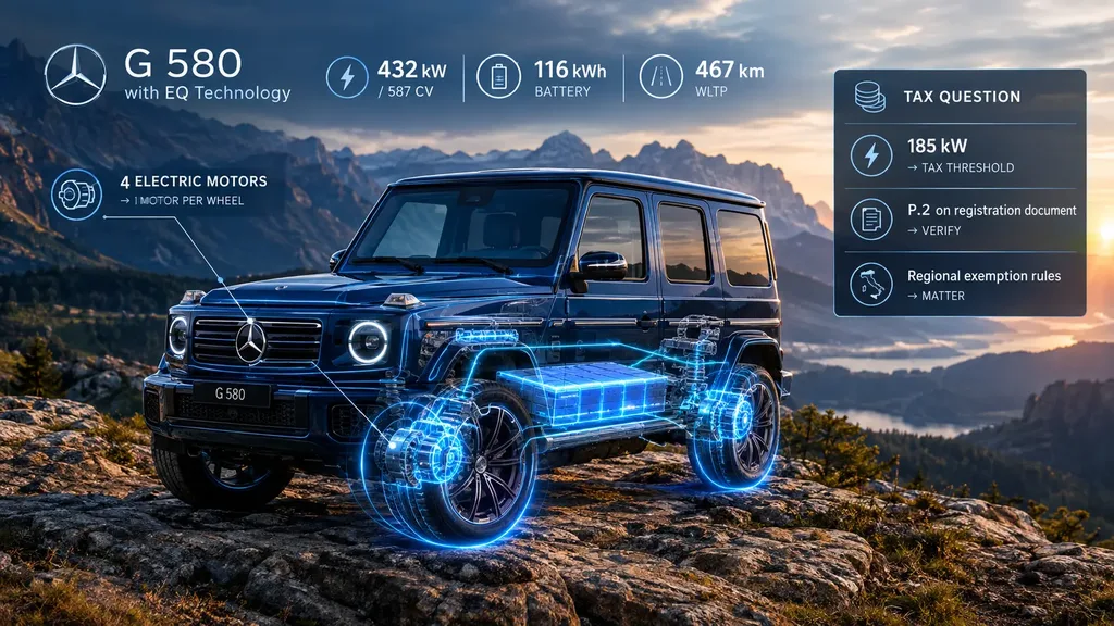 Mercedes G 580 elettrica da 432 kW, batteria, autonomia e bollo
