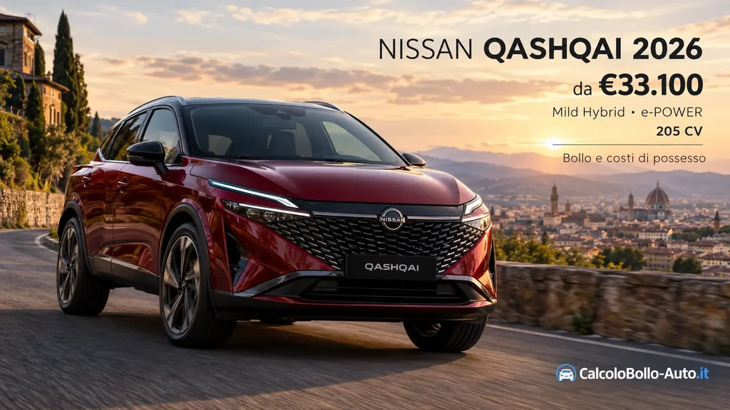Nissan Qashqai 2026, prezzo, motori e-Power e Mild Hybrid