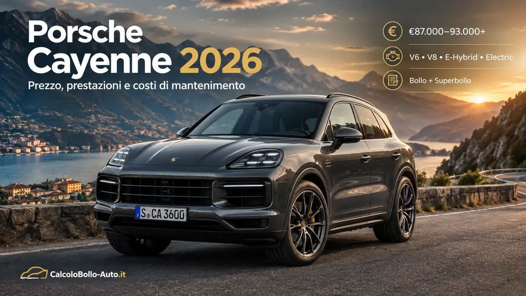 Porsche Cayenne 2026, prezzo, prestazioni e costi di mantenimento