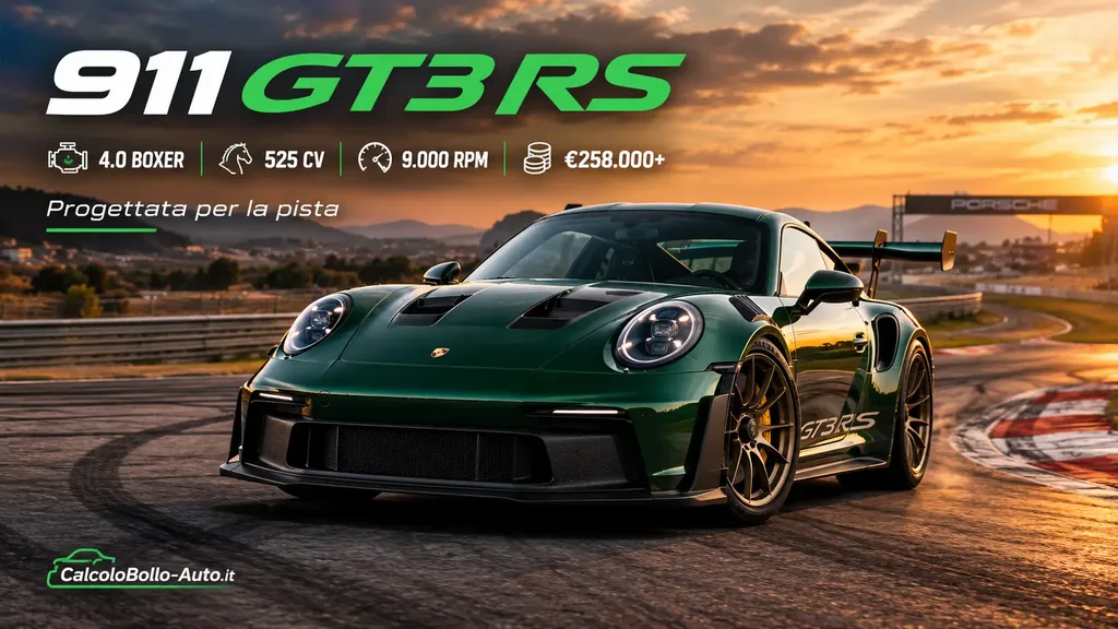 Porsche GT3 RS 992, prezzo, 525 CV e prestazioni