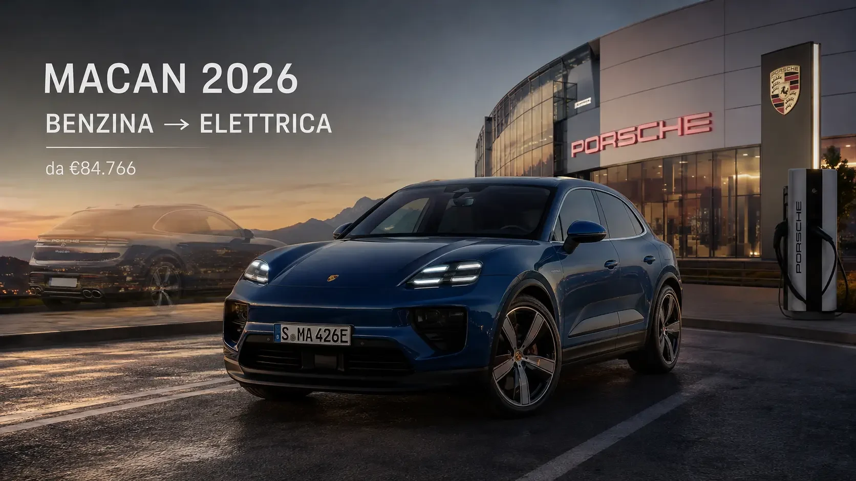 Porsche Macan elettrica 2026, fine della gamma benzina e nuovo prezzo da 84.766 euro