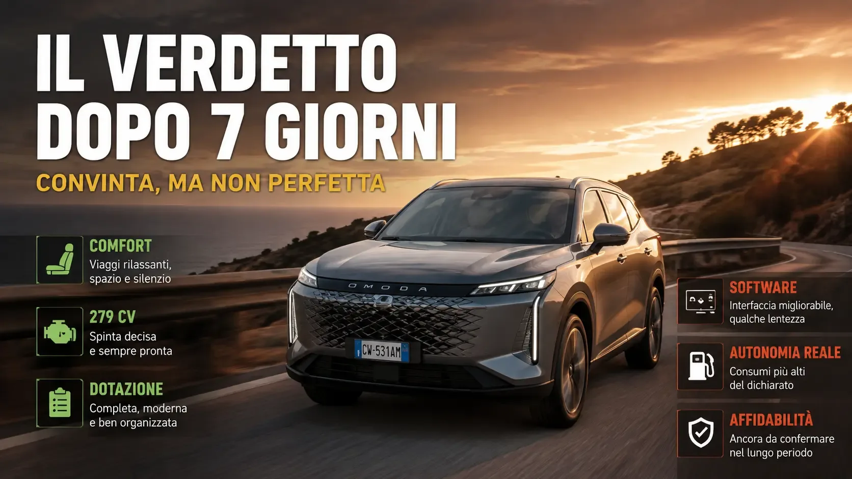 Verdetto finale sulla Omoda 7 dopo una settimana di guida reale